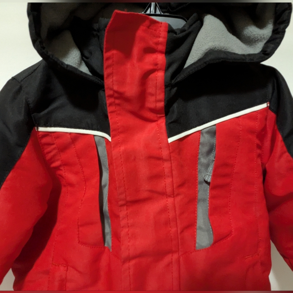 18 Mo Toughskins Infant Boys Black and Cherry Pie Snow Jacket - Picture 4 of 13